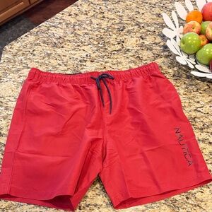 Nautica Men's Bold Red Swim Trunks